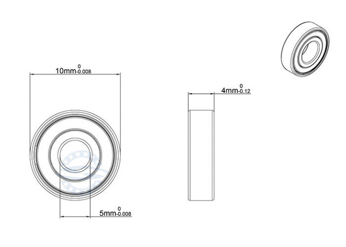 MR105ZZ Łożysko kulkowe zwykłe Rozmiar 5 X 10 X 4 mm Motoryzacja ze stali nierdzewnej